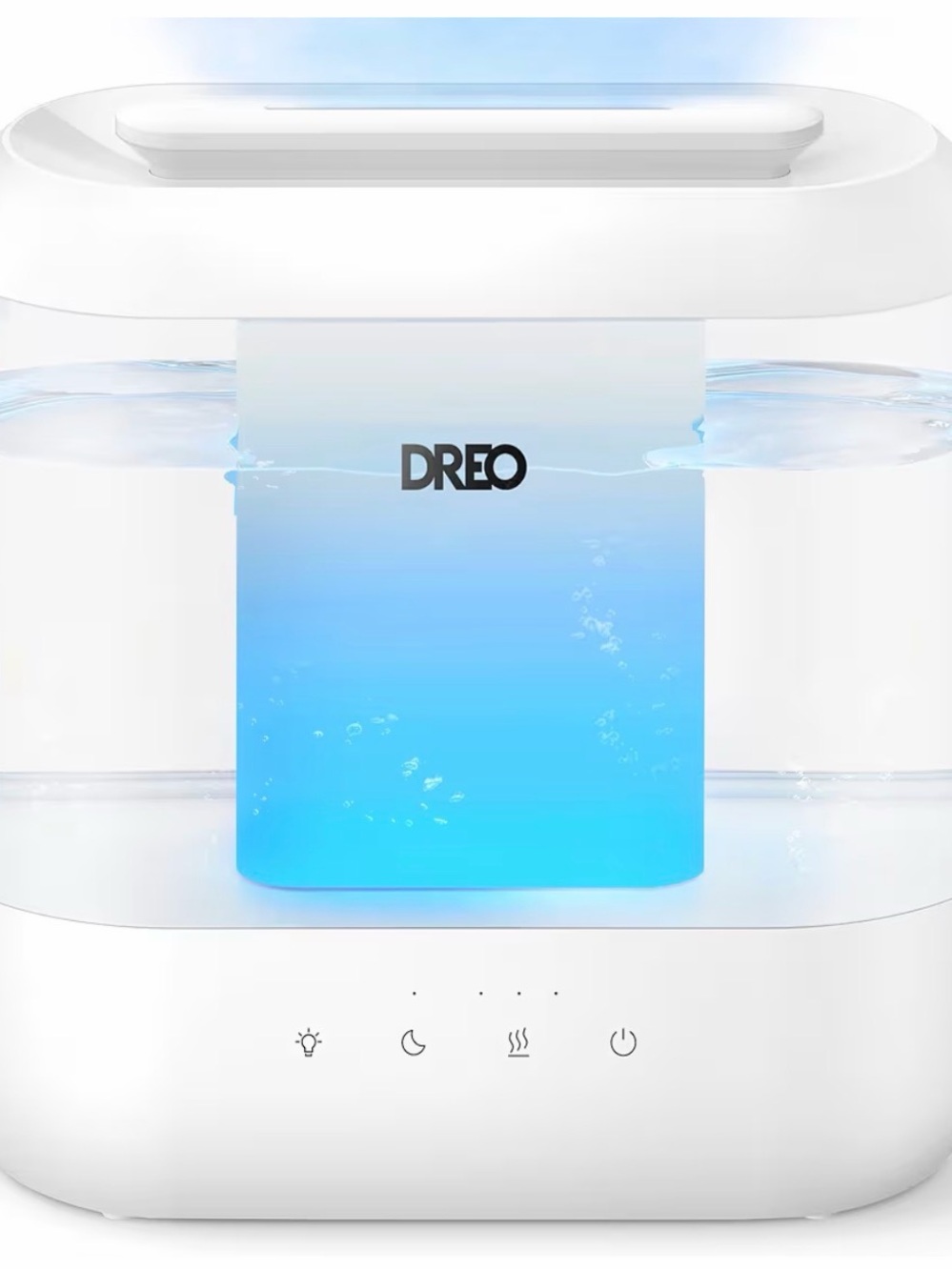 DREO Ultrasonic Cool Mist Humidifier - White with Blue Light